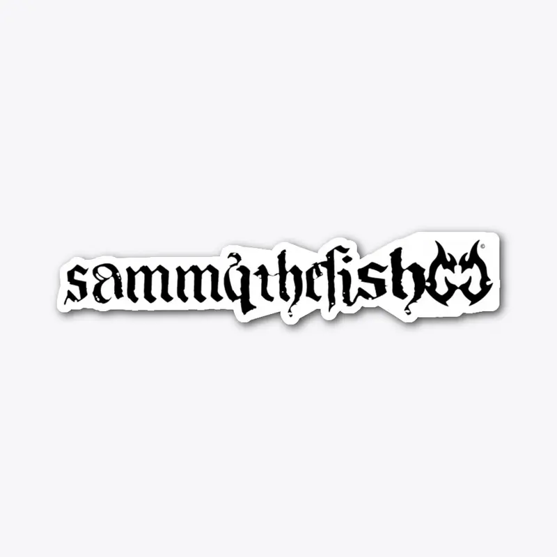 sammythefish wordmark sticker